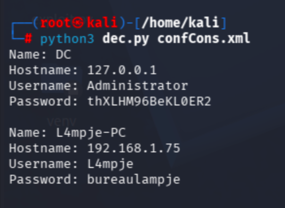 SCP command downloading the mRemoteNG config file from Bastion