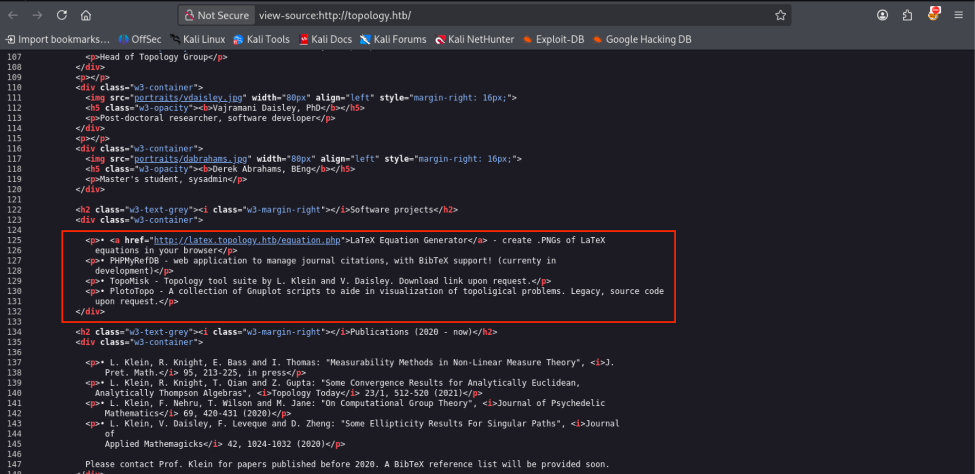 Web landing page redirecting to another domain during Topology directory enumeration