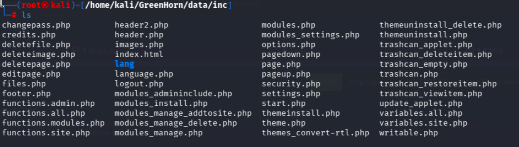 Configuration files containing credentials found in the GreenHorn repository