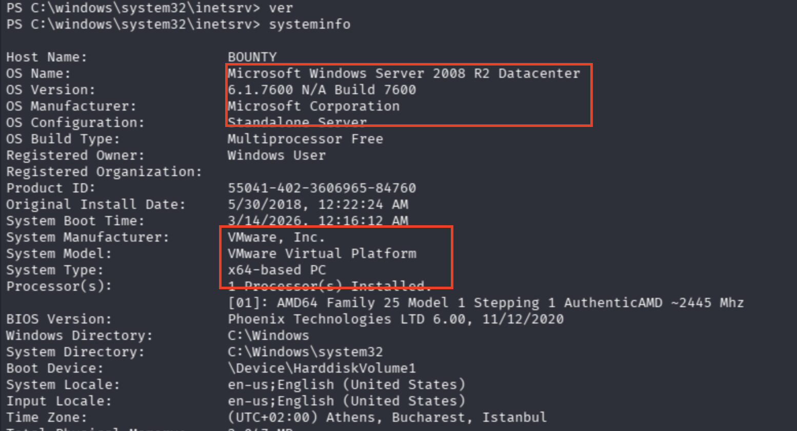 Windows enumeration commands from the Red Team Field Manual
