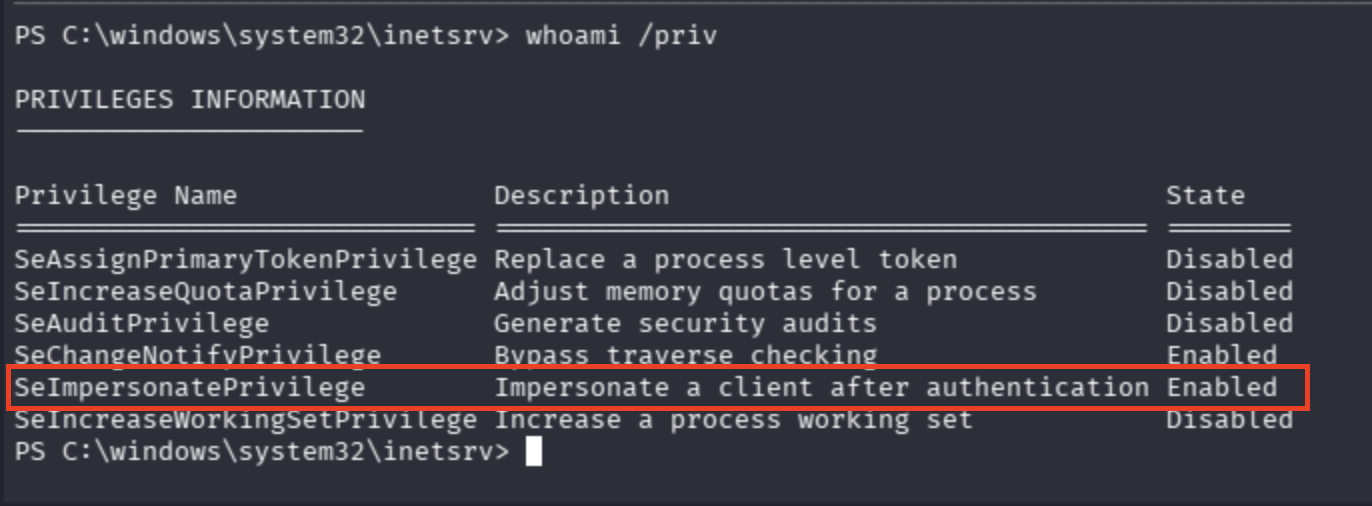Windows Server 2008 R2 system details on the Bounty target