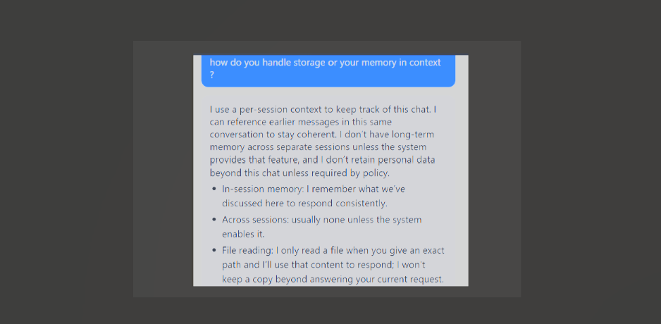 Chat window with Policies chatbot confirming it can help with backup server configuration, showing a list of available options.