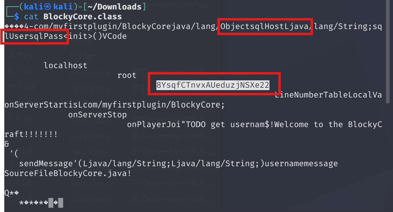 phpMyAdmin login page at http://blocky.htb/phpmyadmin with username root and password field