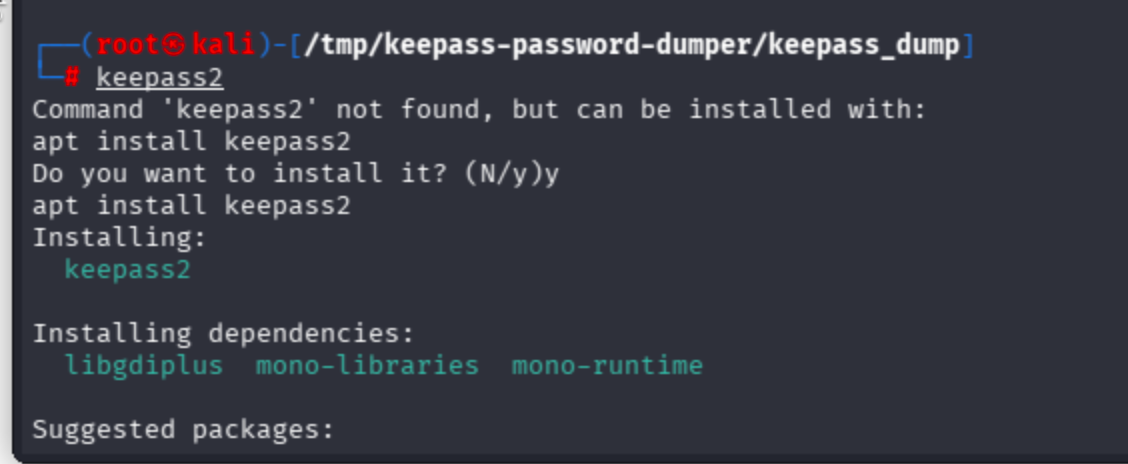 KeePass2 GUI window with open database dialog.