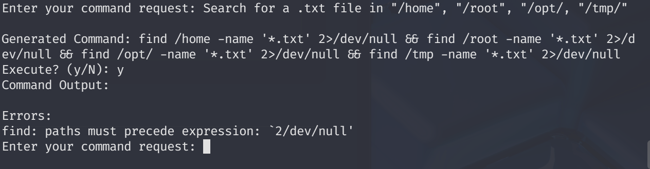 Terminal session with Evil-GPT showing user prompt attempting a persona injection, with AI response indicating sanitization of special characters.