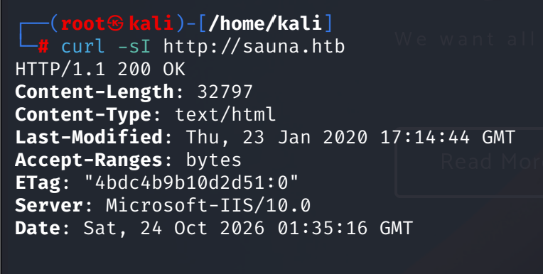 HTB Sauna