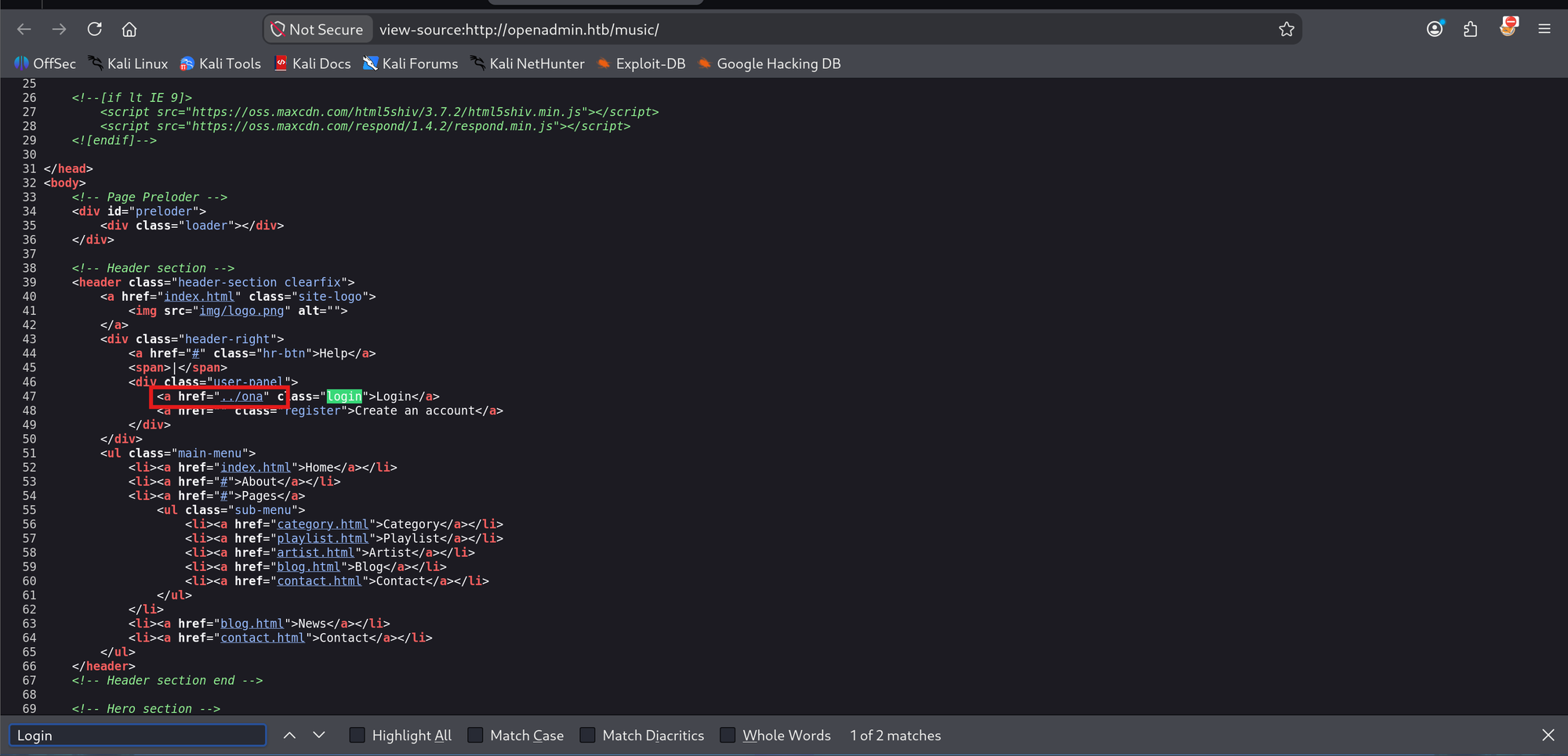 HTB OpenAdmin