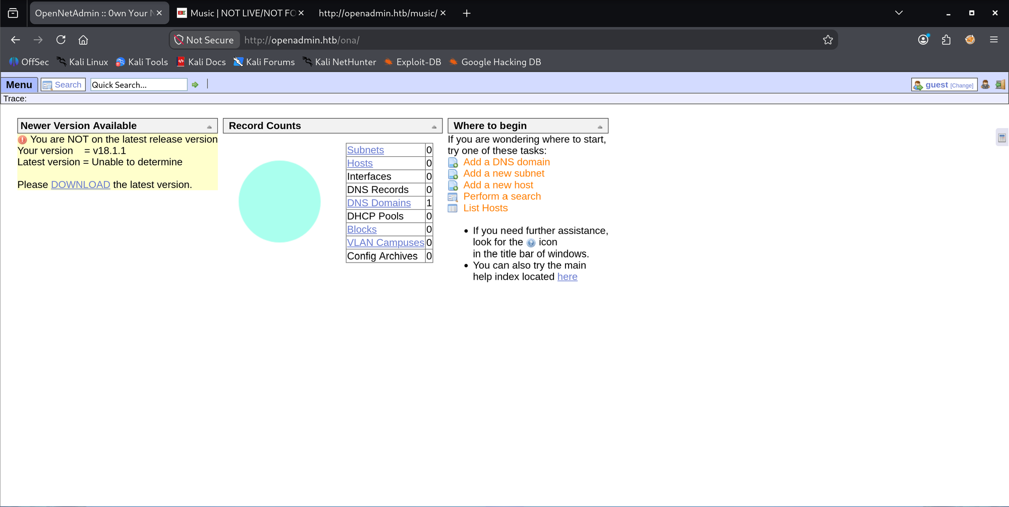 HTB OpenAdmin