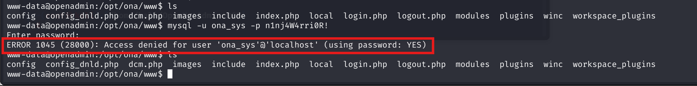 HTB OpenAdmin