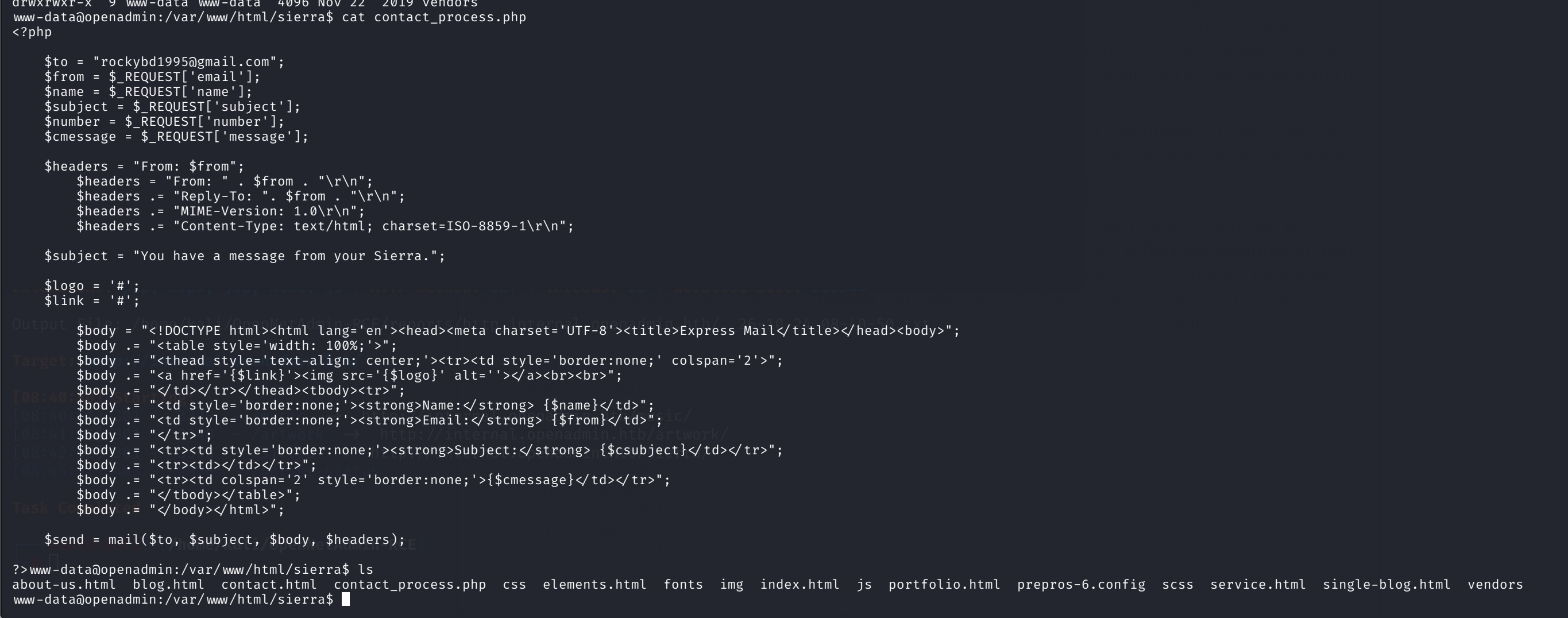 HTB OpenAdmin