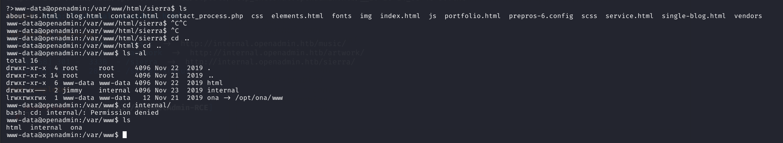HTB OpenAdmin