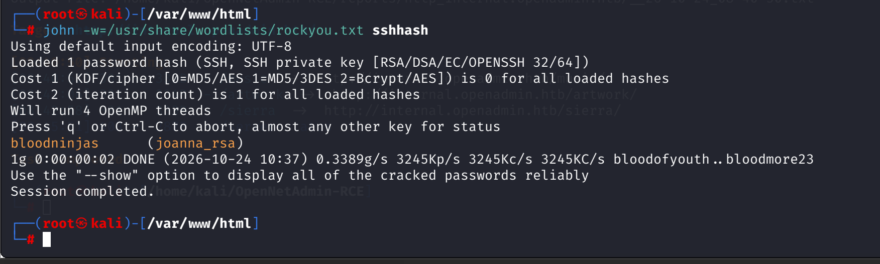 HTB OpenAdmin