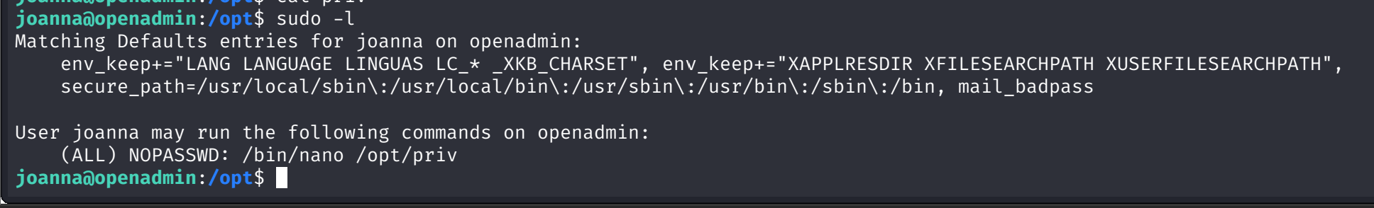 HTB OpenAdmin