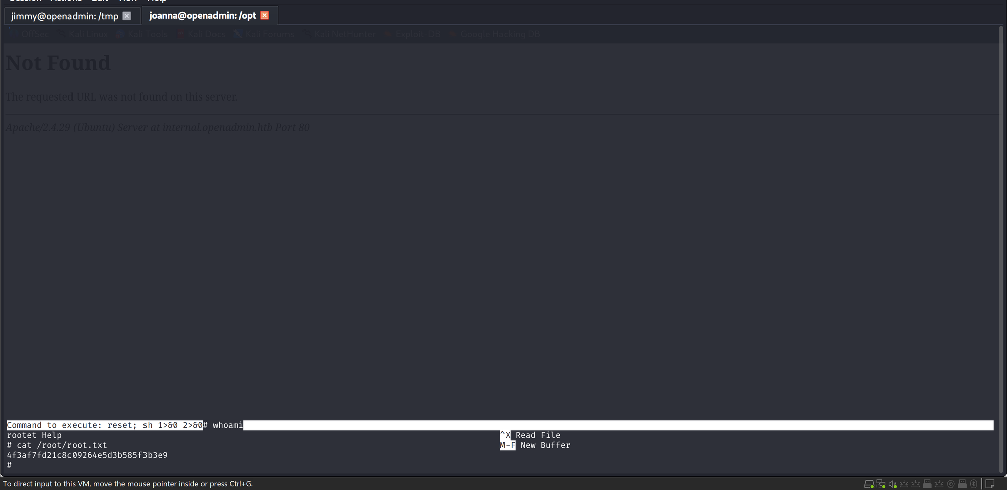 HTB OpenAdmin